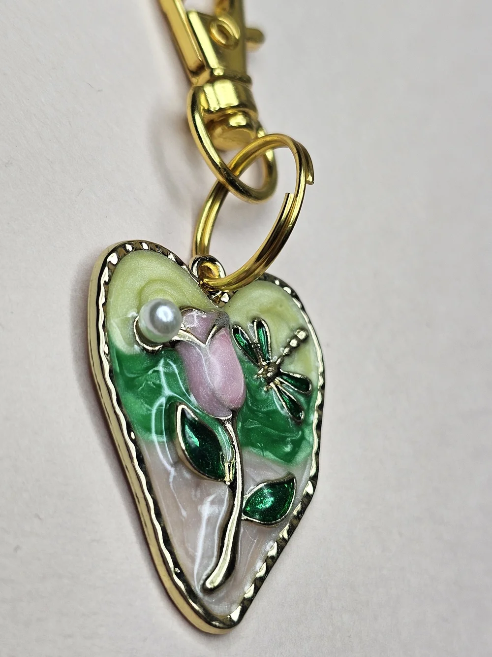 Flower Gold Tone Key Chain
